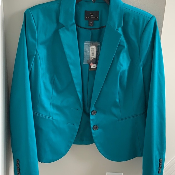 teal dress jacket womens